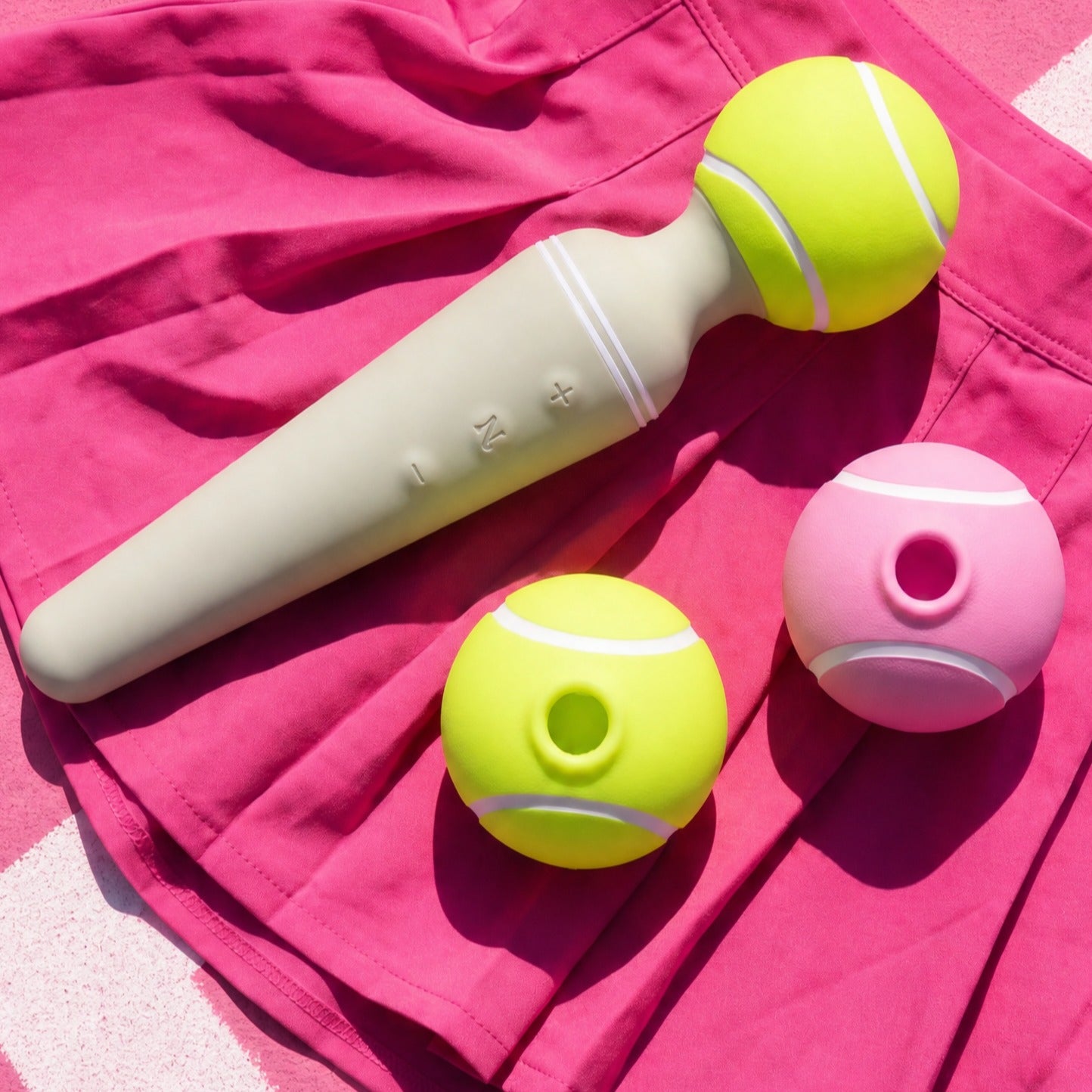 Tennis ball vibrator product photo for proof stats